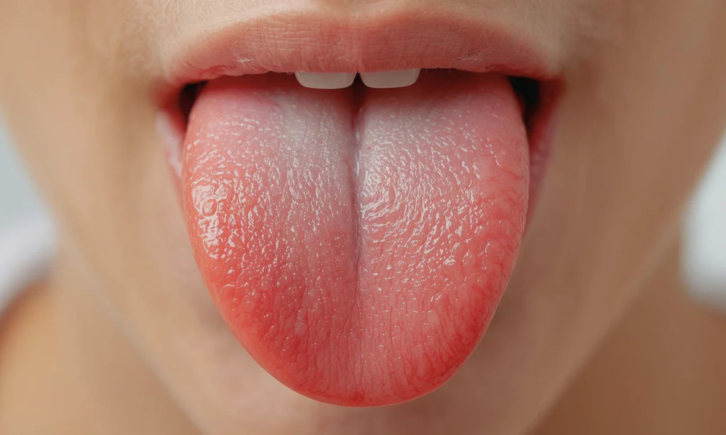 Bouche pateuse et sèche d'une personne