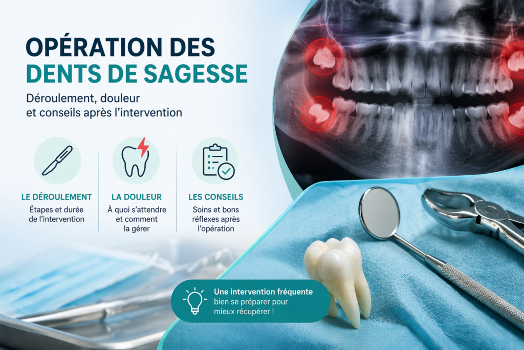 Opération des dents de sagesse déroulement, douleur et conseils après l’intervention