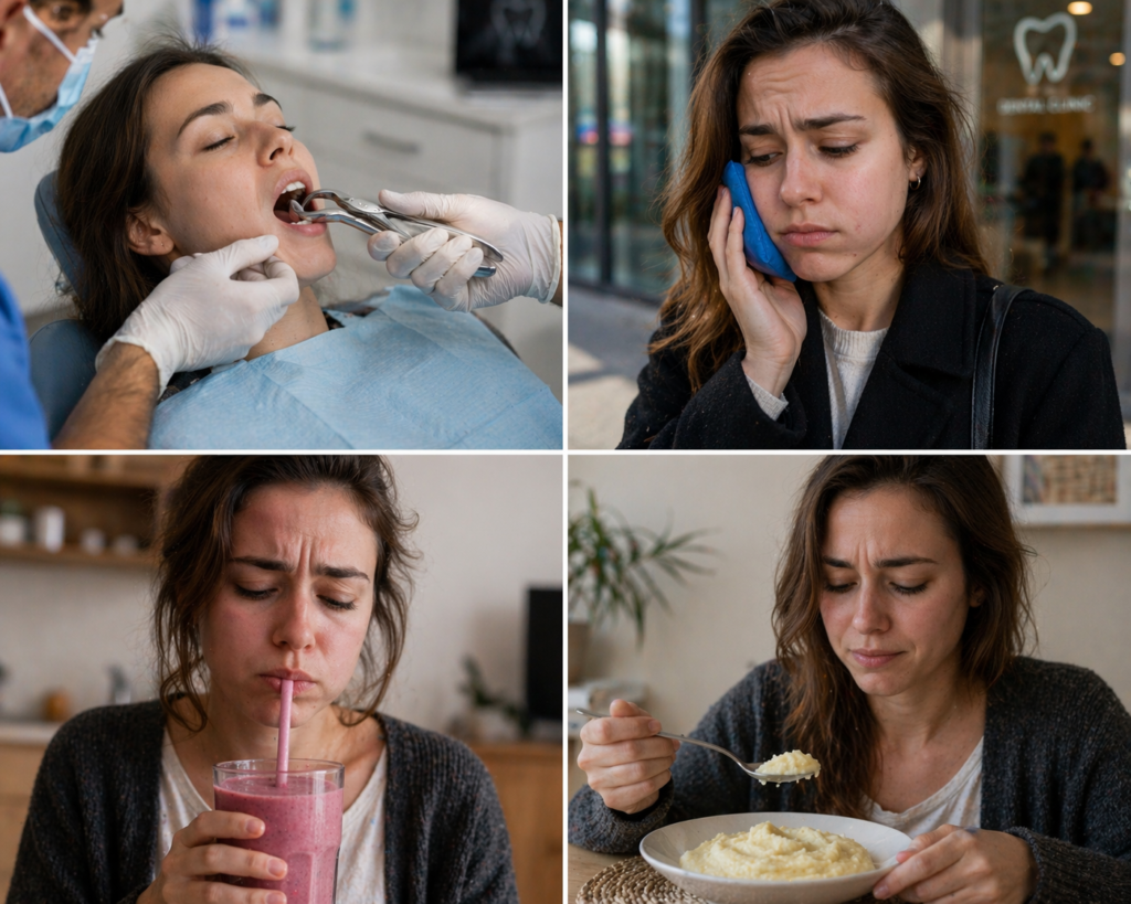 Reprise de l'alimentation après une extraction dentaire les bons aliments sont à privilégier.