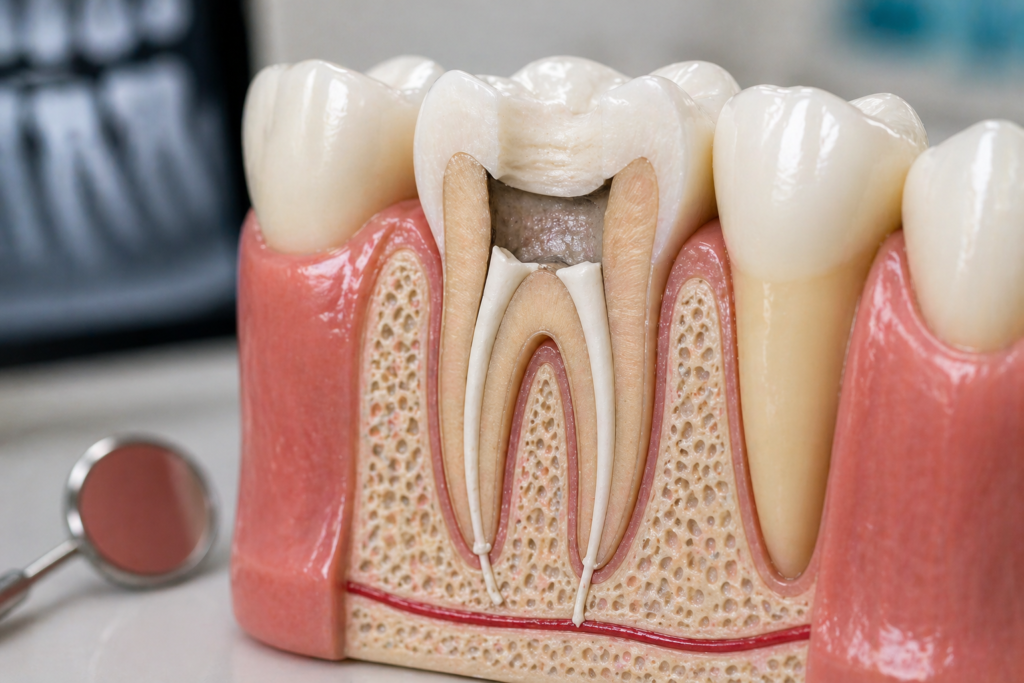 anatomie d'une dent dévitalisée